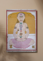 Yogin in Meditation – Kundalini & Chakra System (A3 Poster)