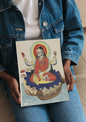 Ganga on Alligator – Kalighat Painting Reprint (A3 Poster)