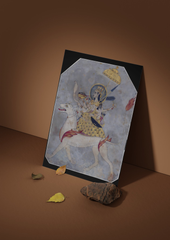 Durga on Her Divine Mount – Power, Grace &amp; Protection (A3 Poster)