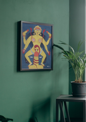 Tantric Union – Shakti on Shiva Lingam (A3 Poster)