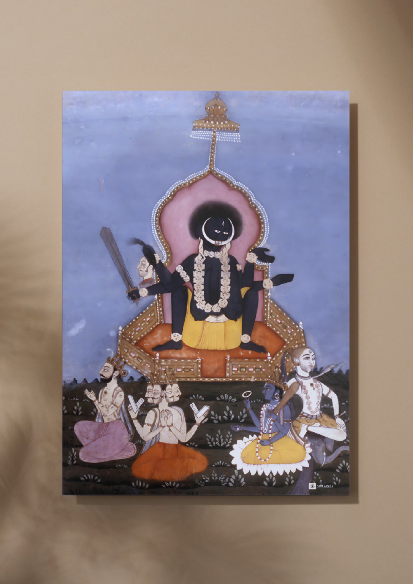 Kali as the Supreme Deity – The Cosmic Throne of Time (A3 Poster)