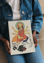 Durga Simhavahini Crushing the Demon – Kalighat Reprint Poster (A3)