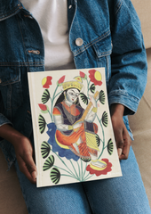 Saraswati on Lotus – Kalighat Painting Reprint (A3 Poster)
