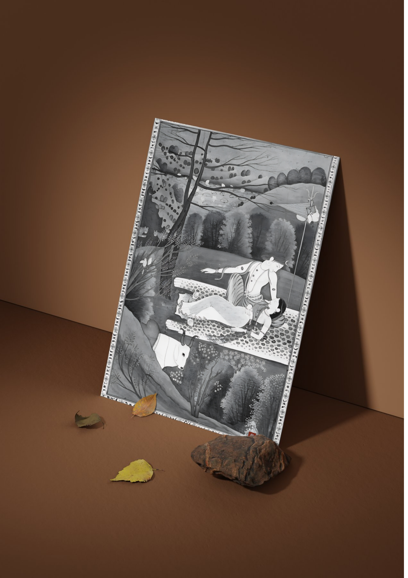 Parvati Resting on Shiva’s Lap – Divine Serenity (A3 Poster)
