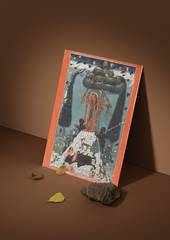 The Goddess Kali Standing on a Mountaintop (A3 Poster)