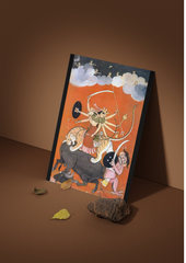Durga Slaying Mahishasura – Triumph of Divine Power (A3 Poster)
