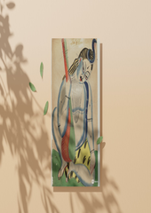 Shiva with Veena – Kalighat Painting Reprint (A3 Poster)