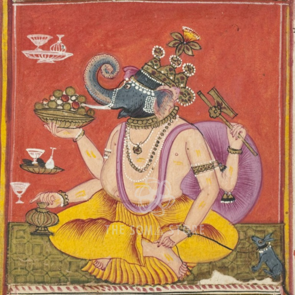 Ganesha, Lord of Beginnings – The Auspicious First Folio (14×14 Poster)