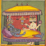 The Divine Trinity – Vishnu, Brahma, and Lakshmi in Council (14×14 Poster)