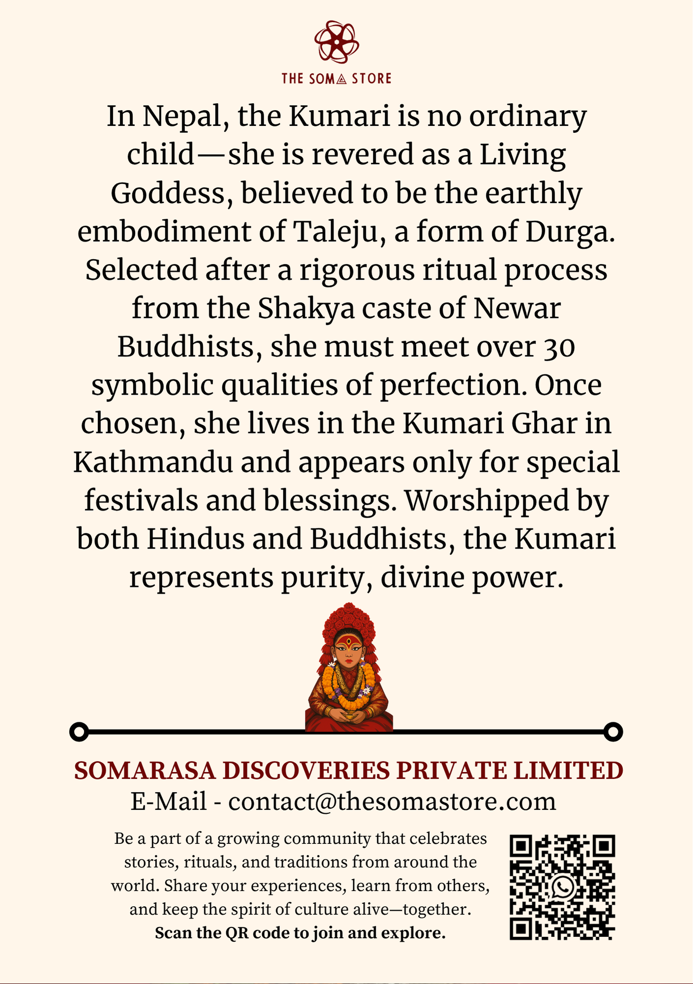 Living Goddess Kumari – Divine Power in Flesh (A5 Notepad)
