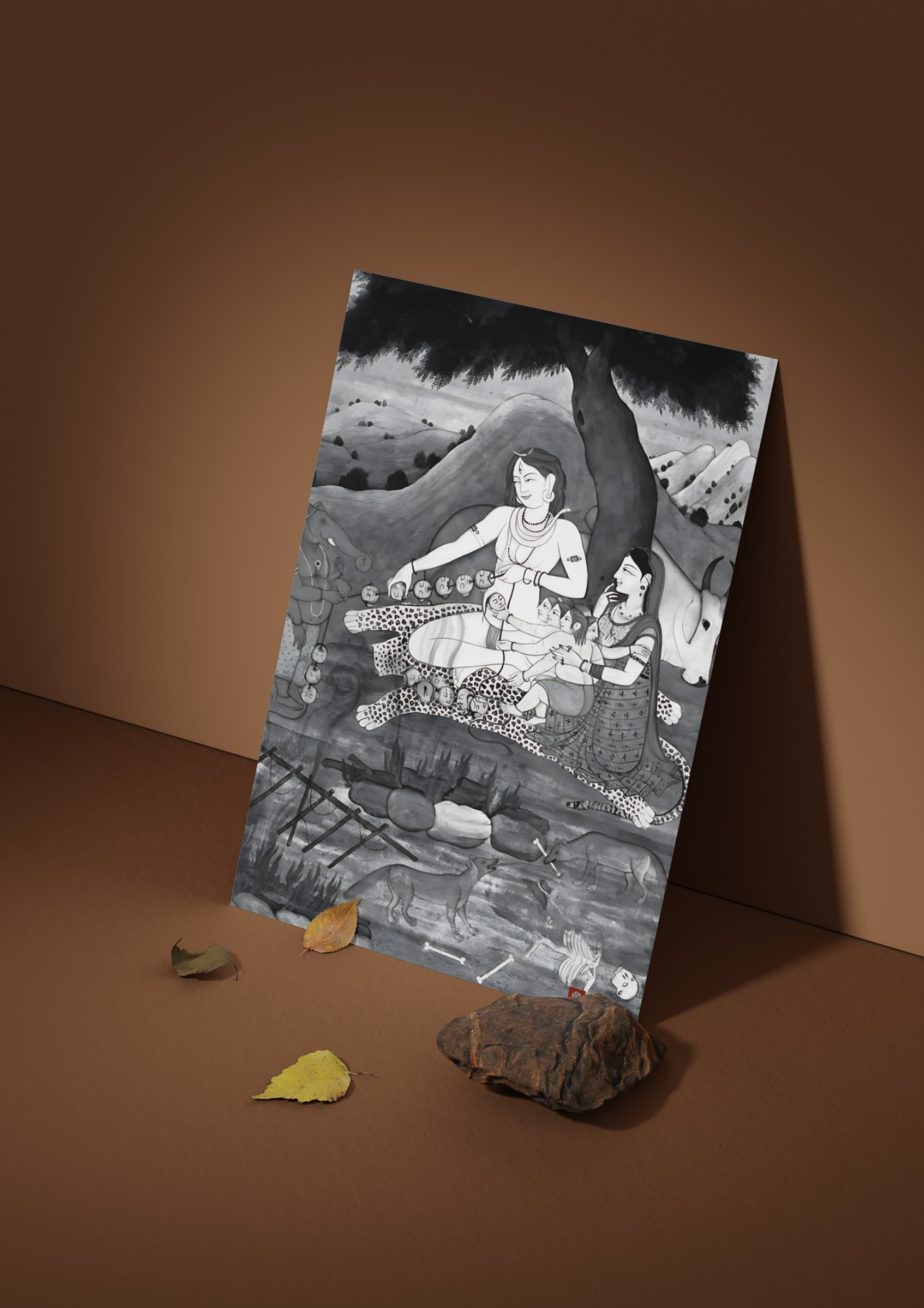Shiva & Parvati – Weavers of Time and Liberation (A3 Poster)