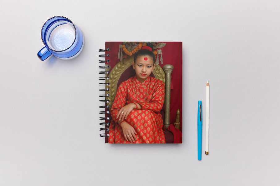 Living Goddess Kumari – Throne of Stillness & Spirit (A5 Notepad)