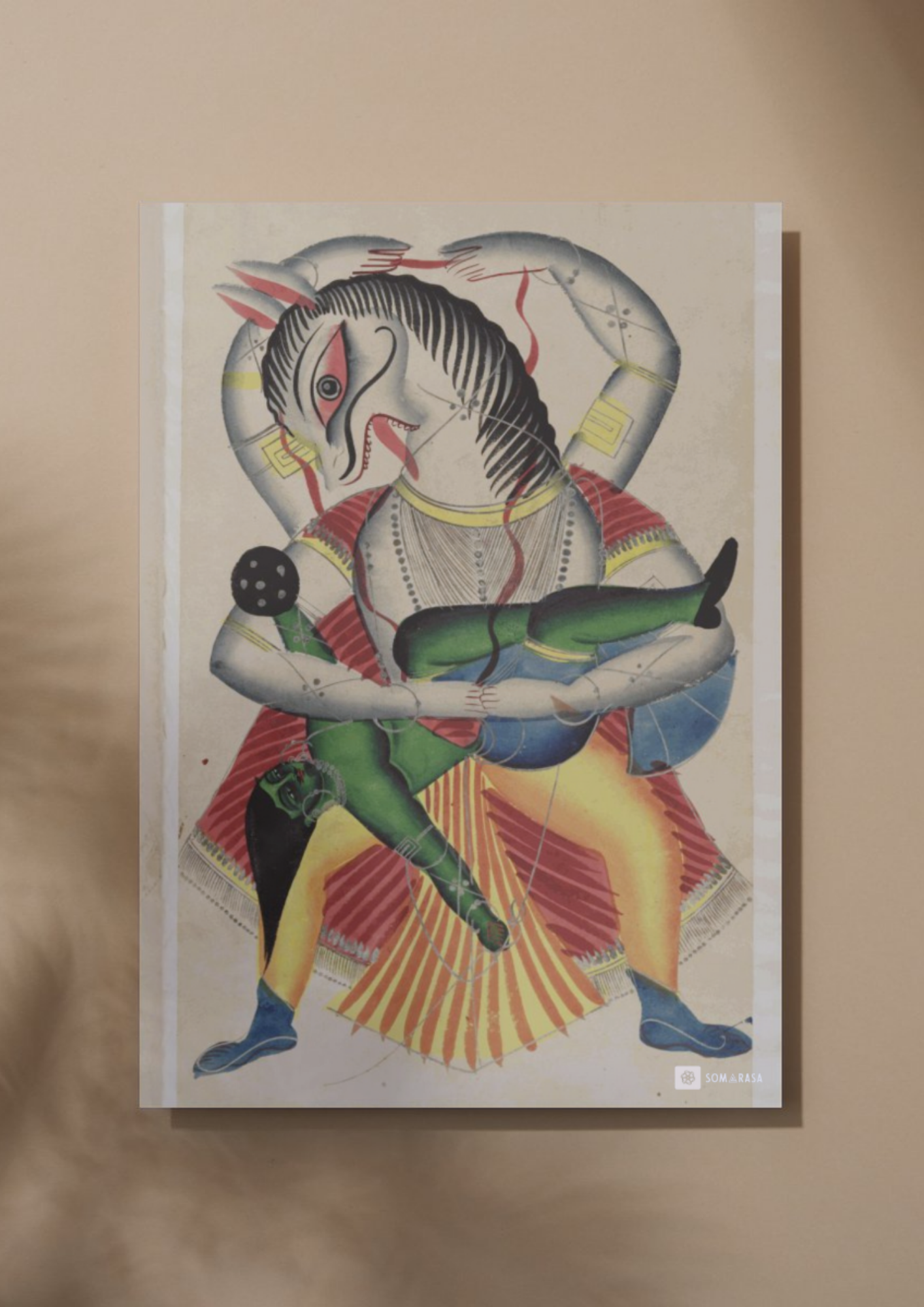Narasimha Avatar – Kalighat Painting Reprint (A3 Poster)