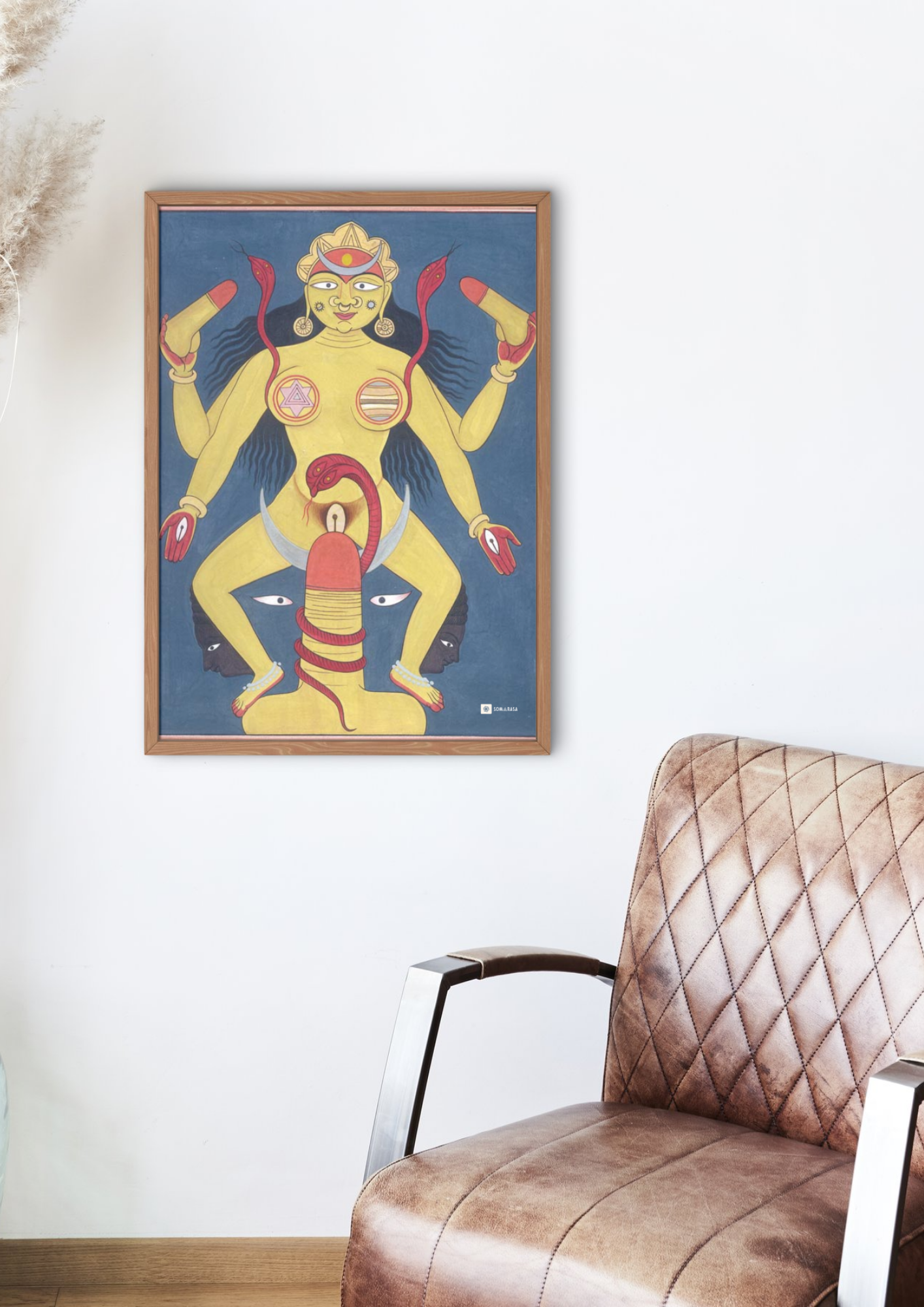 Tantric Union – Shakti on Shiva Lingam (A3 Poster)