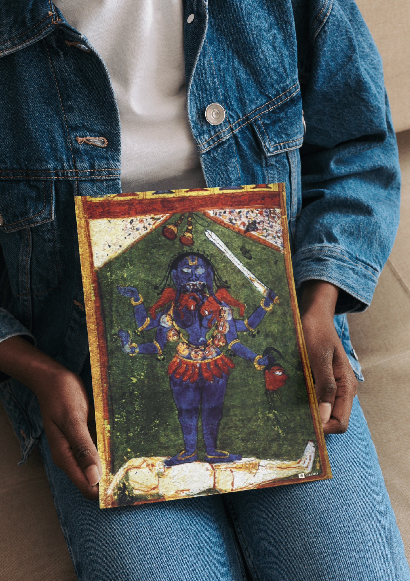 Kālī Devouring Ego – North Indian Miniature (A3 Poster)