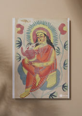 Gauri Nursing Ganesh – Kalighat Painting Reprint (A3 Poster)