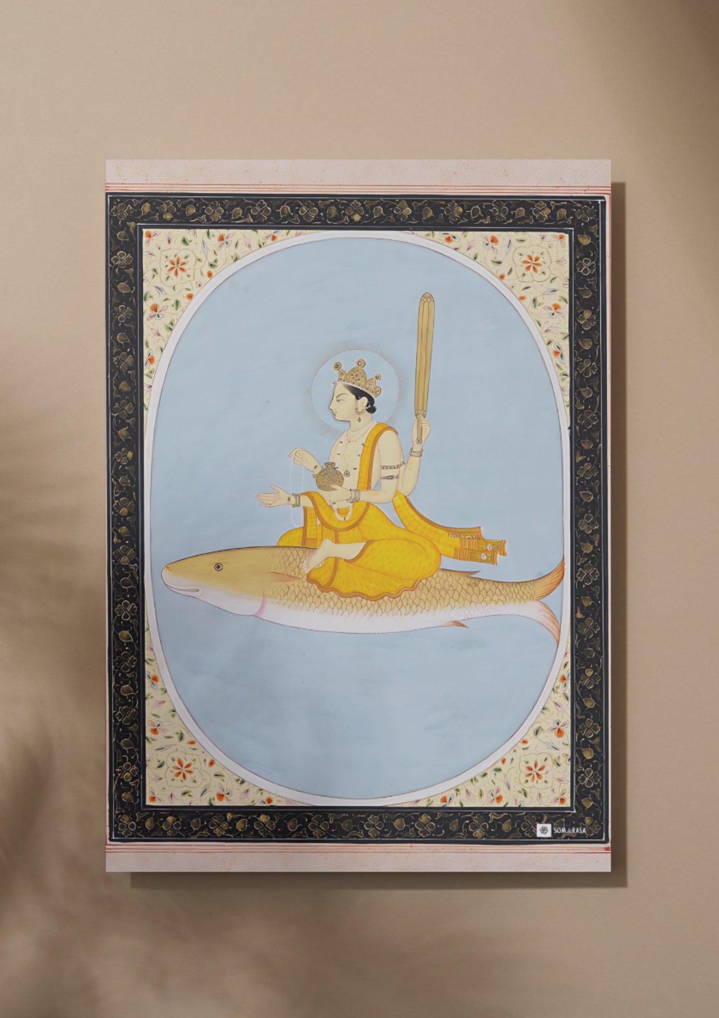 Vishnu as Matsya – The Fish Incarnation of Preservation (A3 Poster)