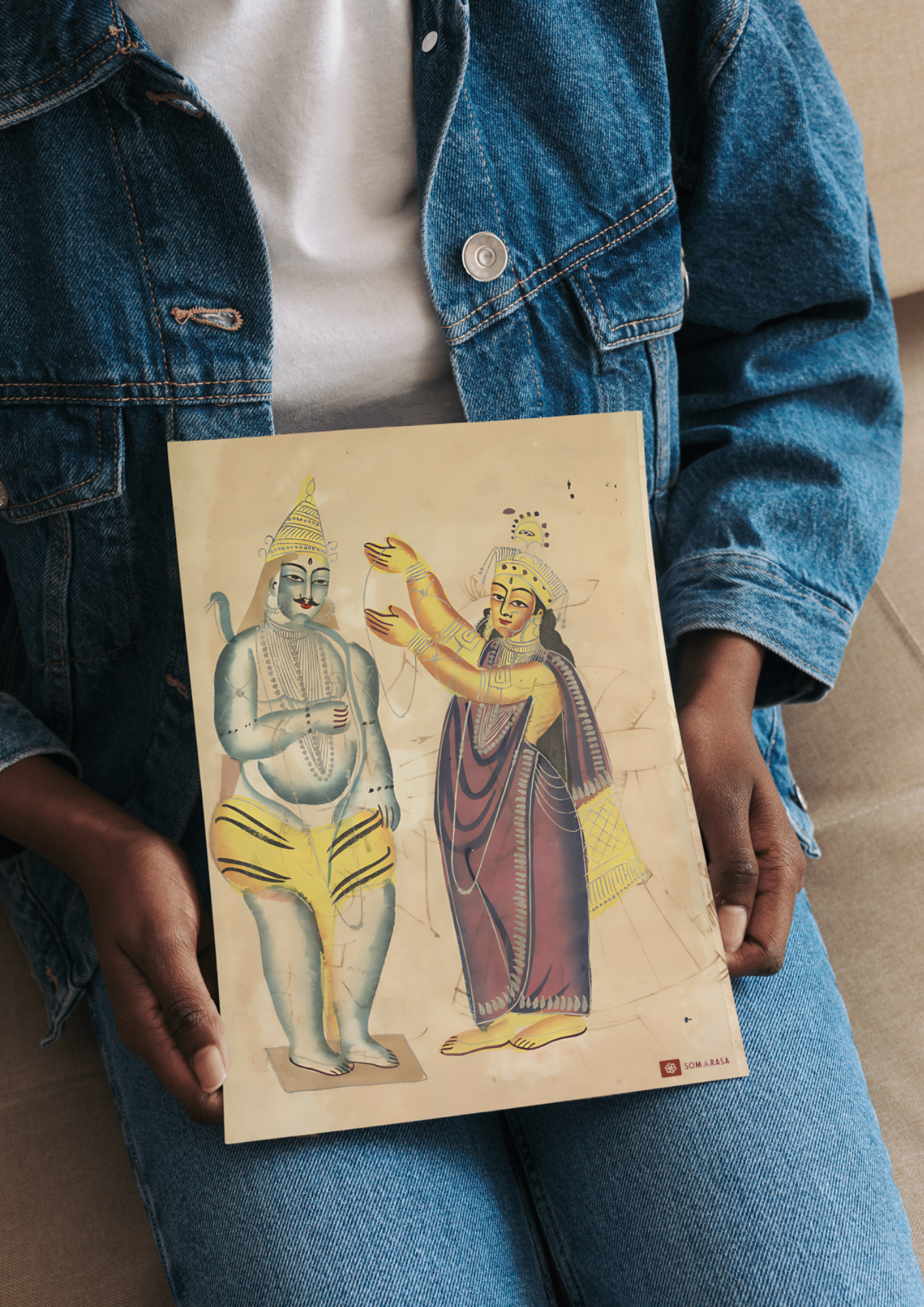 Parvati Placing a Wedding Garland on Shiva (A3 Poster)