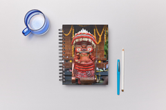Forest Oracle – Black Theyyam Ritual Guardian (A5 Notepad)
