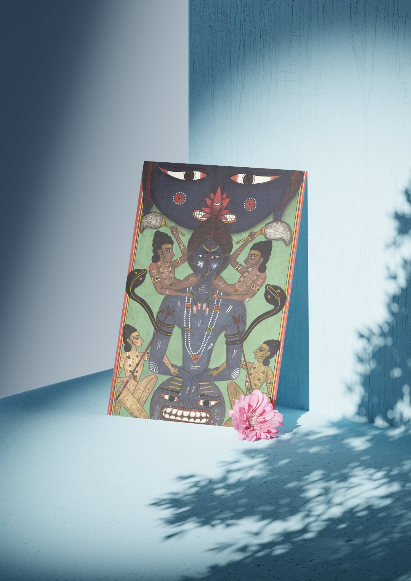 The Deity and the Devotee – Tantric Kundalini Awakening with Mahakala Union | A3 Poster