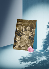 Durga Simhavahini – The Divine Warrior Goddess (A3 Vintage Poster)