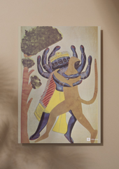 Ravan & Hanuman – Kalighat Painting Reprint (A3 Poster)