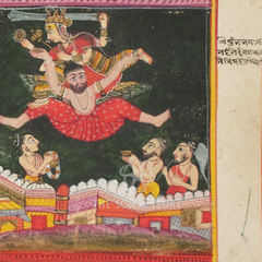 Durga's Celestial Triumph – The Slaying of Mahishasura (14×14 Poster)