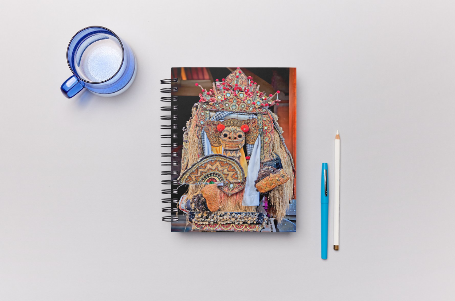 Barong Mask Notepad (A5 Size) – Guardian Spirit of Bali in Your Hands