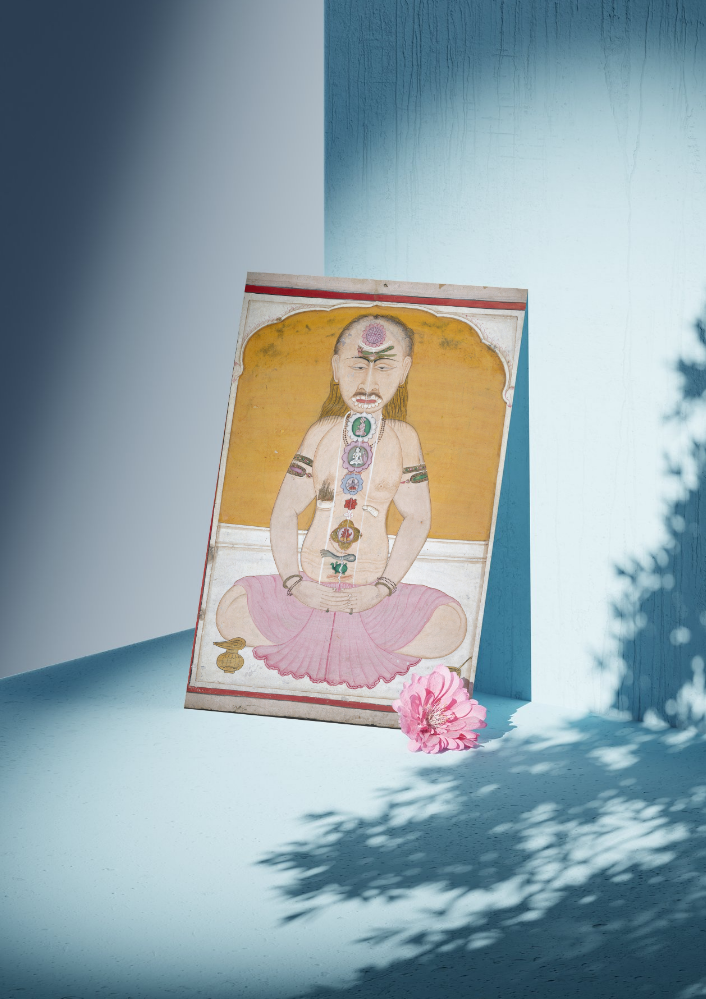 Yogin in Meditation – Kundalini & Chakra System (A3 Poster)