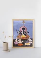Kali as the Supreme Deity – The Cosmic Throne of Time (A3 Poster)