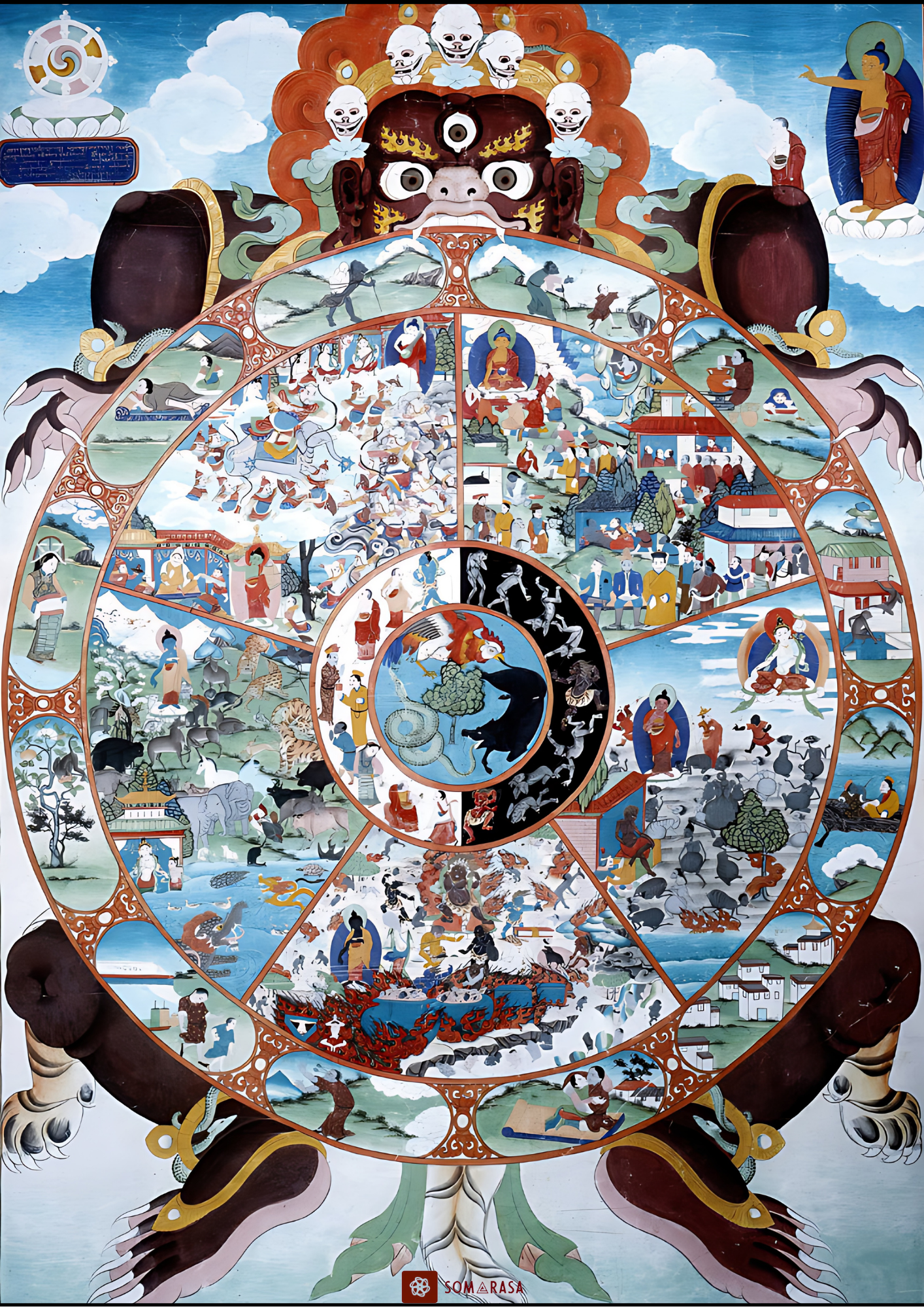 The Wheel Of Life Tibetan Poster A3 Bhavachakra Samsara Art Print the-wheel-of-life-tibetan-poster-a3-bhavachakra-samsara-art-print
