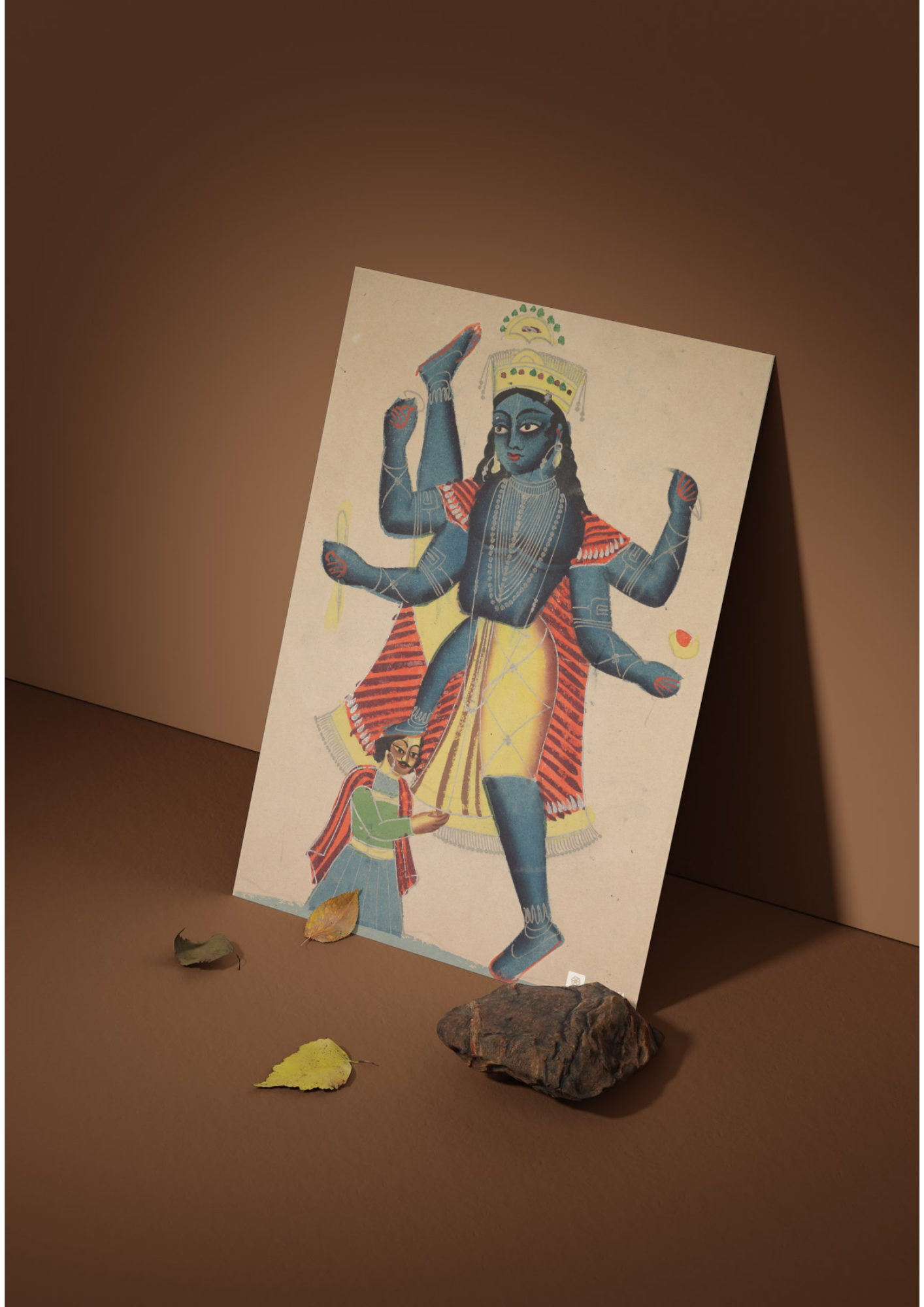 Trivikrampada (Vamana Avatar of Vishnu) – Kalighat Painting Reprint (A3 Poster)