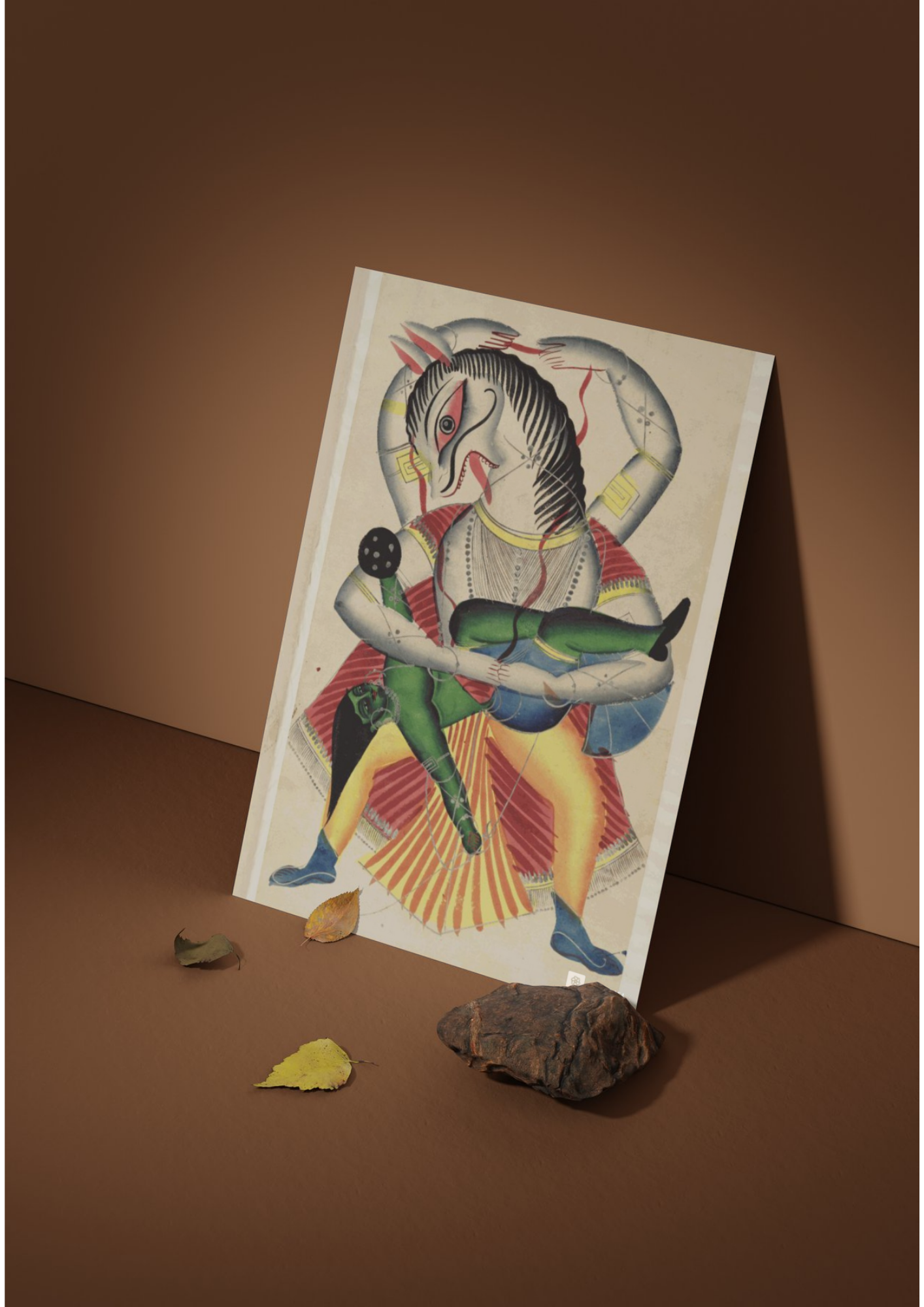 Narasimha Avatar – Kalighat Painting Reprint (A3 Poster)