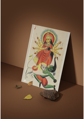 Durga Mounted on Lion – Kalighat Reprint Poster (A3)