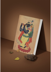 Radha Krishna – Kalighat Painting Reprint (A3 Poster)