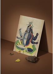 Ardhanarishvara – Kalighat Painting Reprint (A3 Poster)