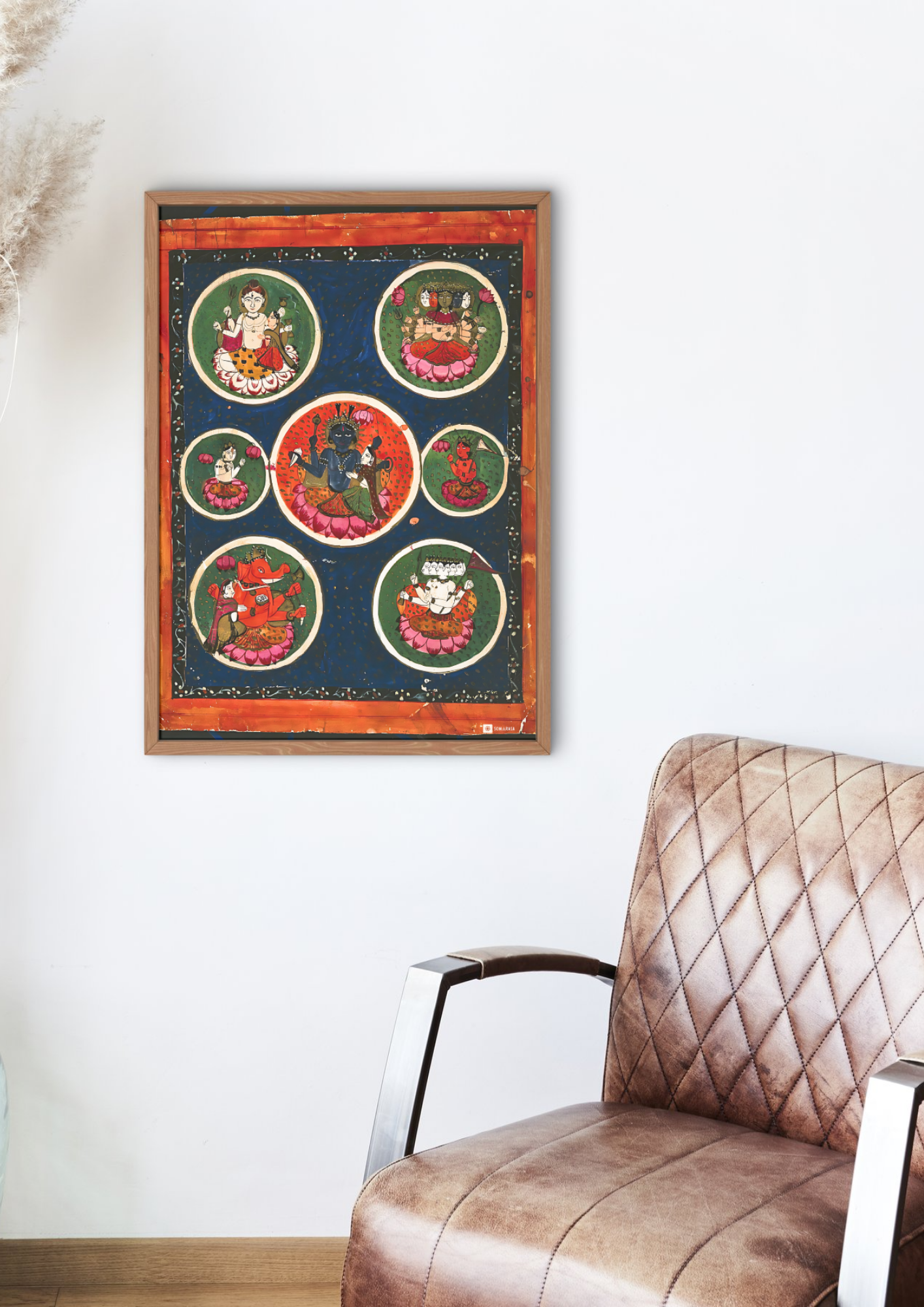 The Divine Cosmos – Vishnu & Lakshmi with the Pantheon (A3 Poster)