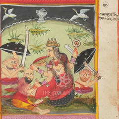 Chamunda's Blood-Thirsty Victory – The Legend of Raktabija (14×14 Poster)
