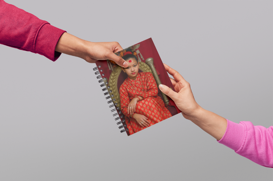Living Goddess Kumari – Throne of Stillness & Spirit (A5 Notepad)
