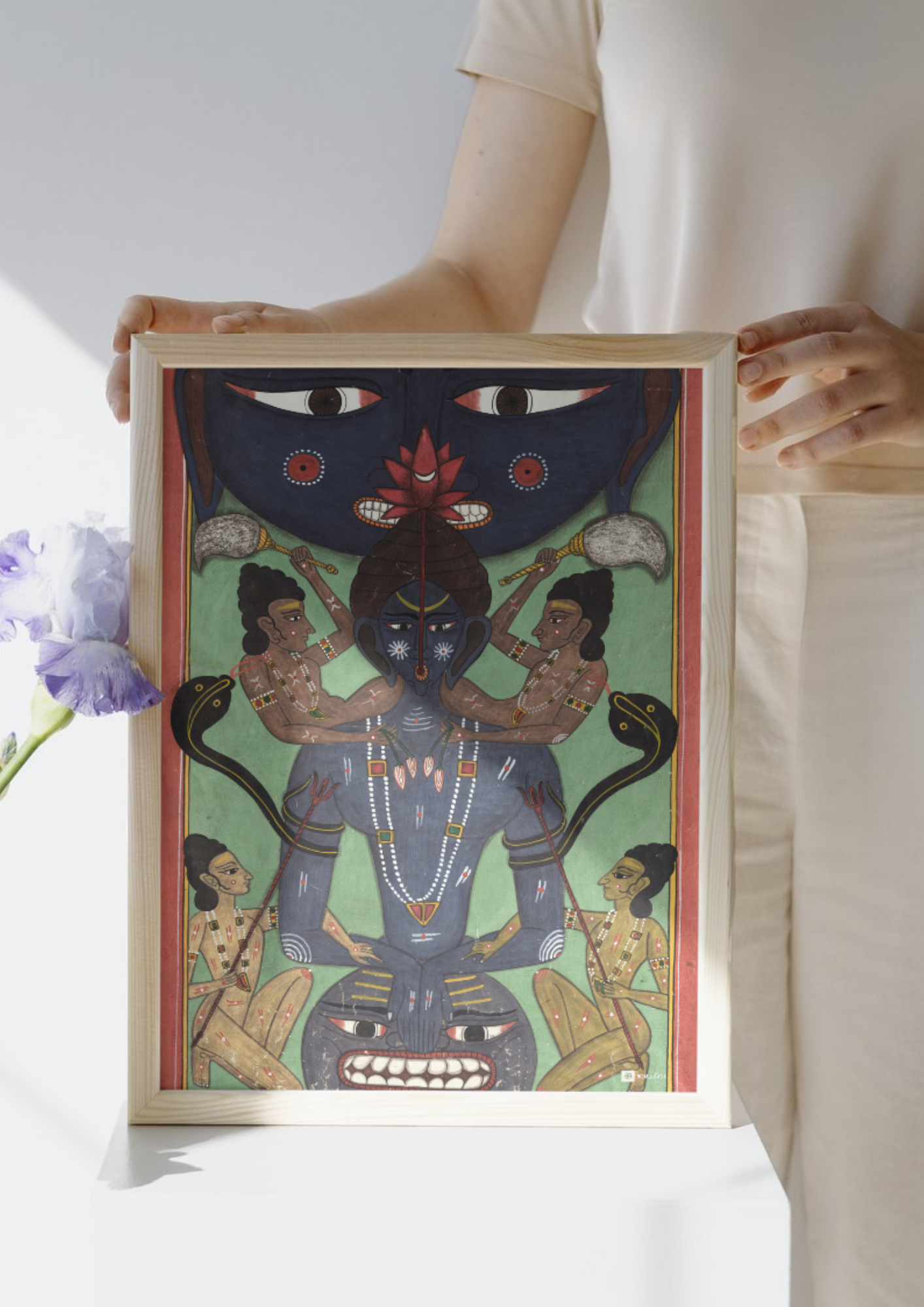 The Deity and the Devotee – Tantric Kundalini Awakening with Mahakala Union | A3 Poster