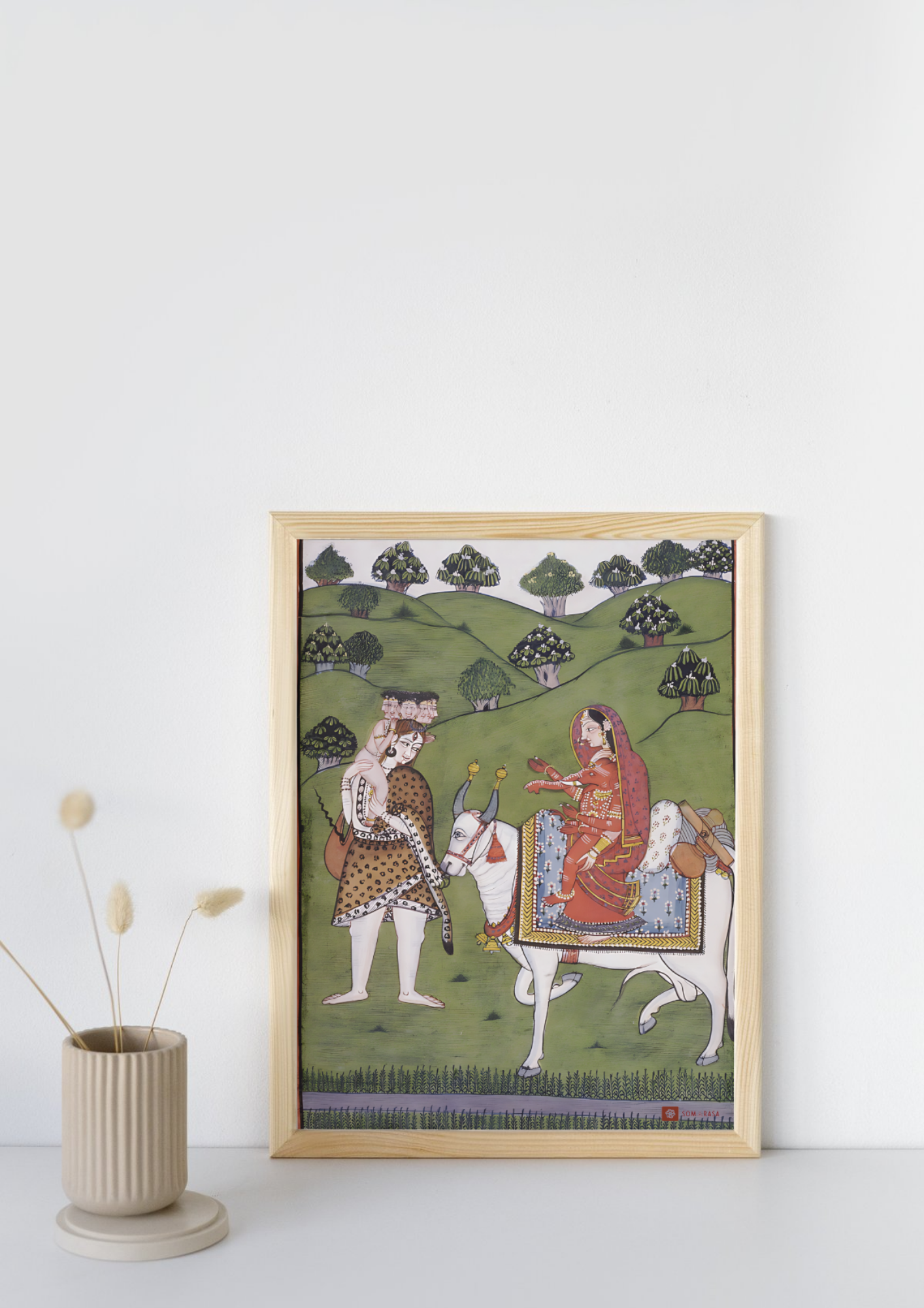 Shiva-Parvati with Ganesha – Sacred Family Harmony (A3 Poster)