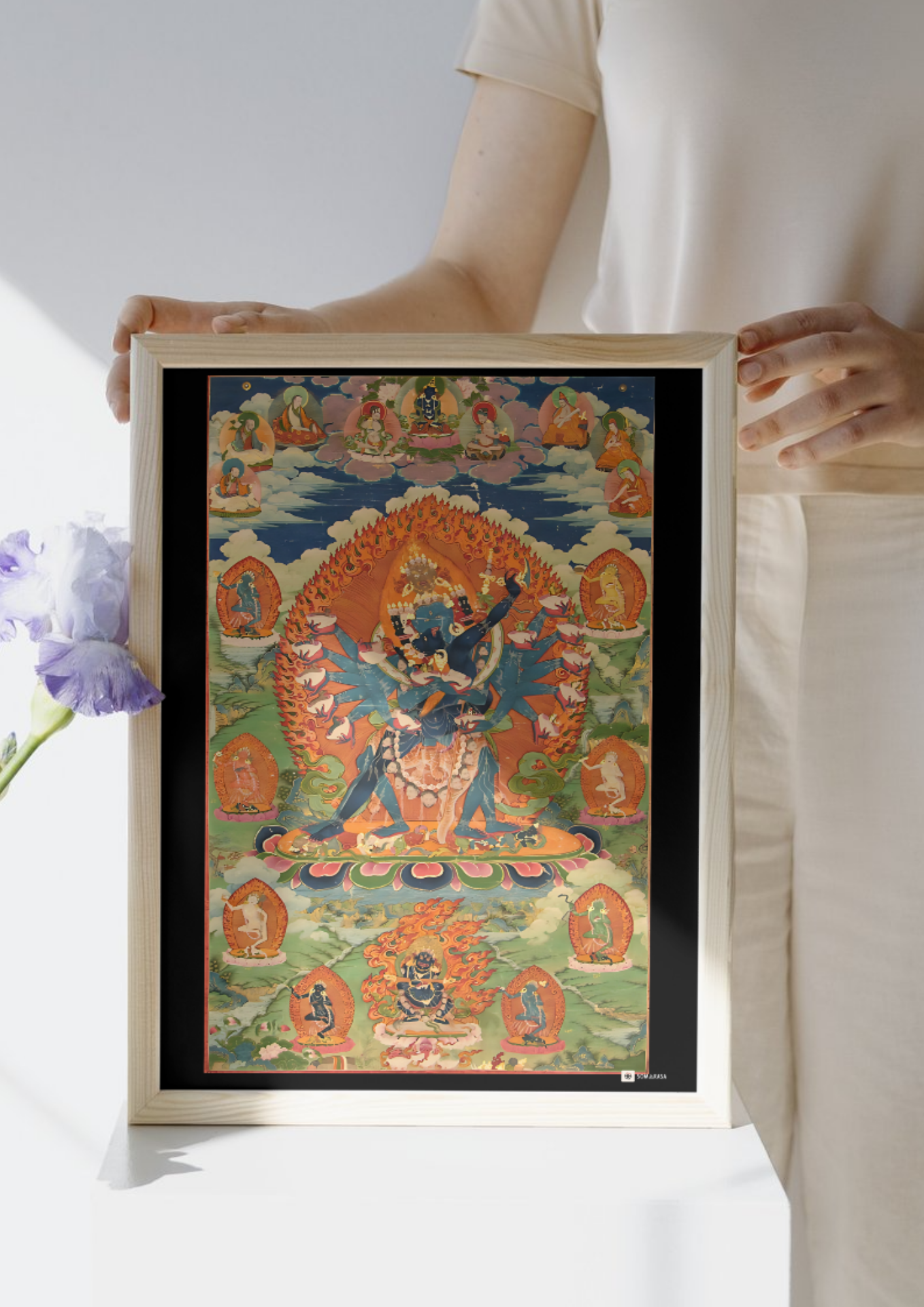 Hevajra with Nairatmya – Tantric Union of Compassion & Wisdom (A3 Poster)