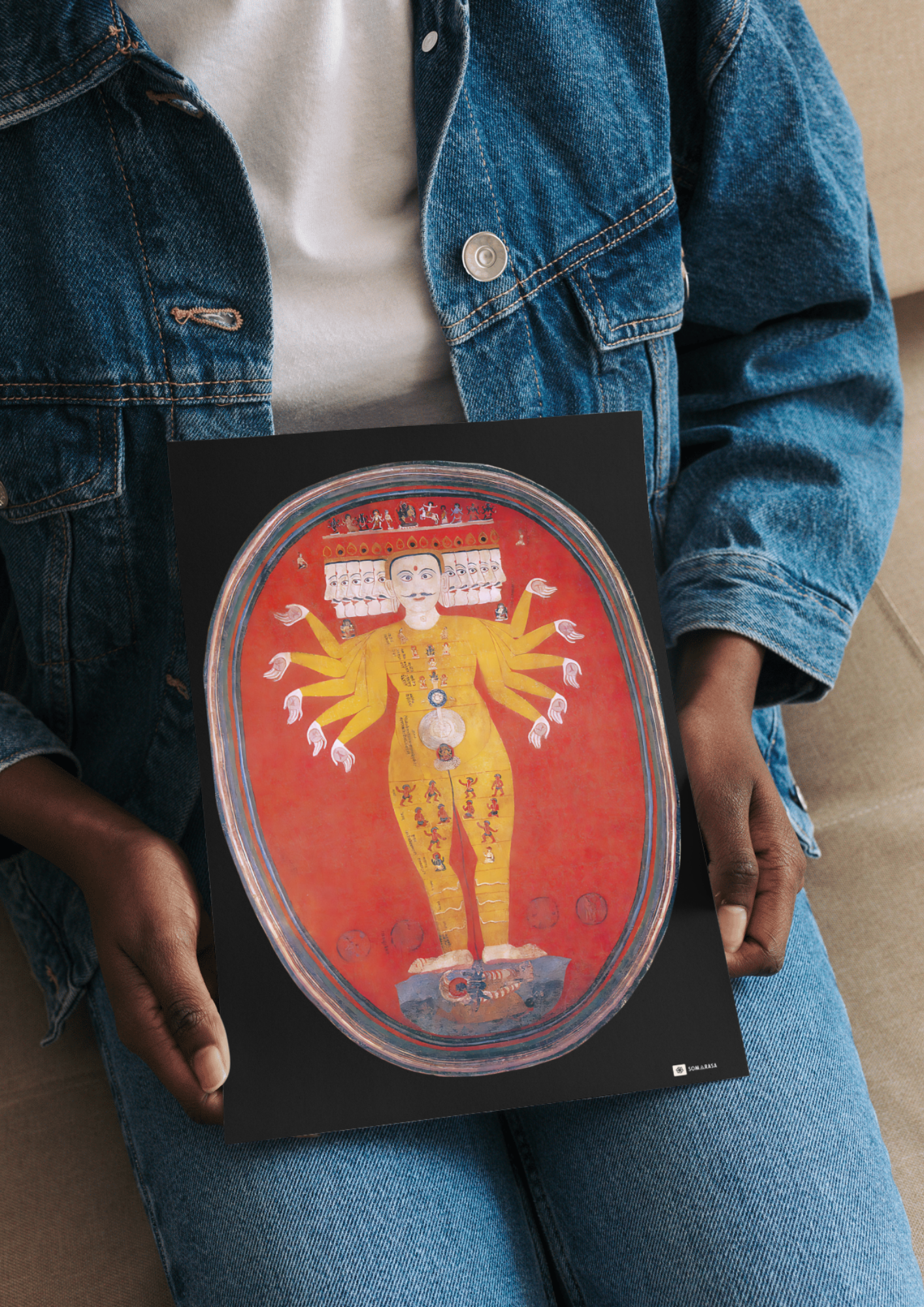 Vishnu in His Cosmic Form – Virat Purusha of the Universe (A3 Poster)