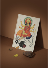 Durga Simhavahini Crushing the Demon – Kalighat Reprint Poster (A3)
