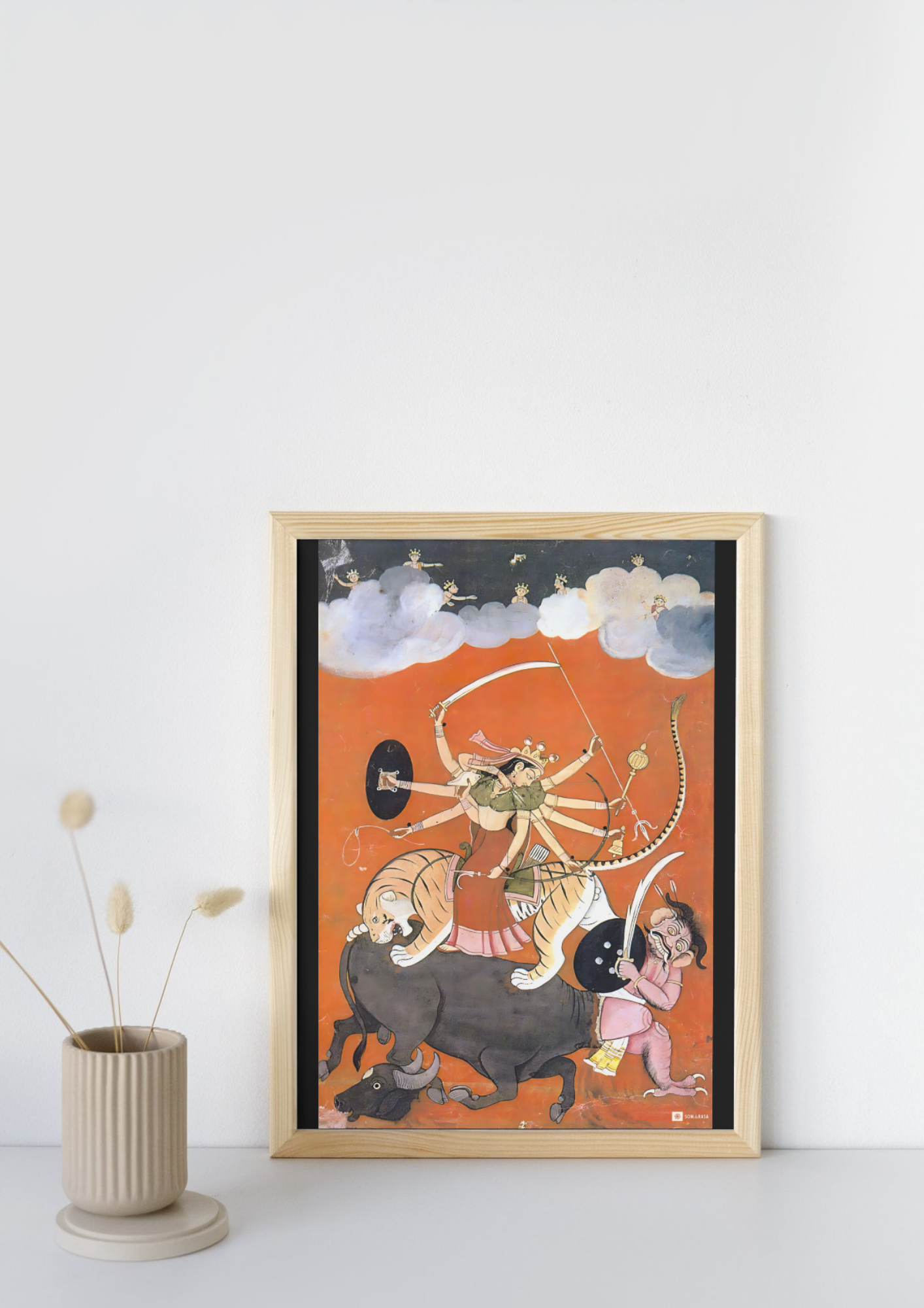 Durga Slaying Mahishasura – Triumph of Divine Power (A3 Poster)
