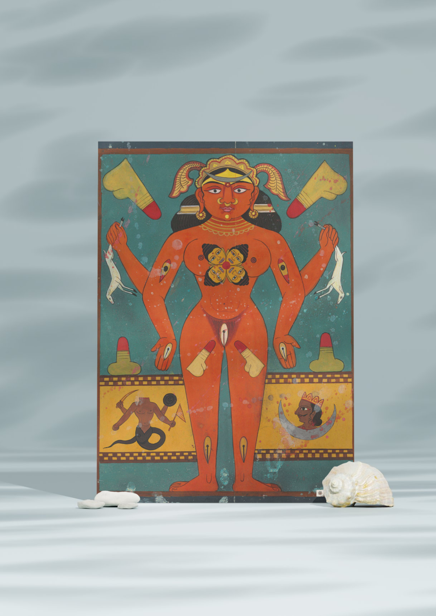 Tantric Female Figure – Divine Manifestation of Shakti (A3 Poster)