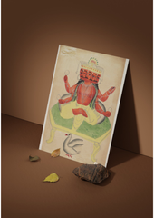 Brahma on Hamsa – Kalighat Painting Reprint (A3 Poster)