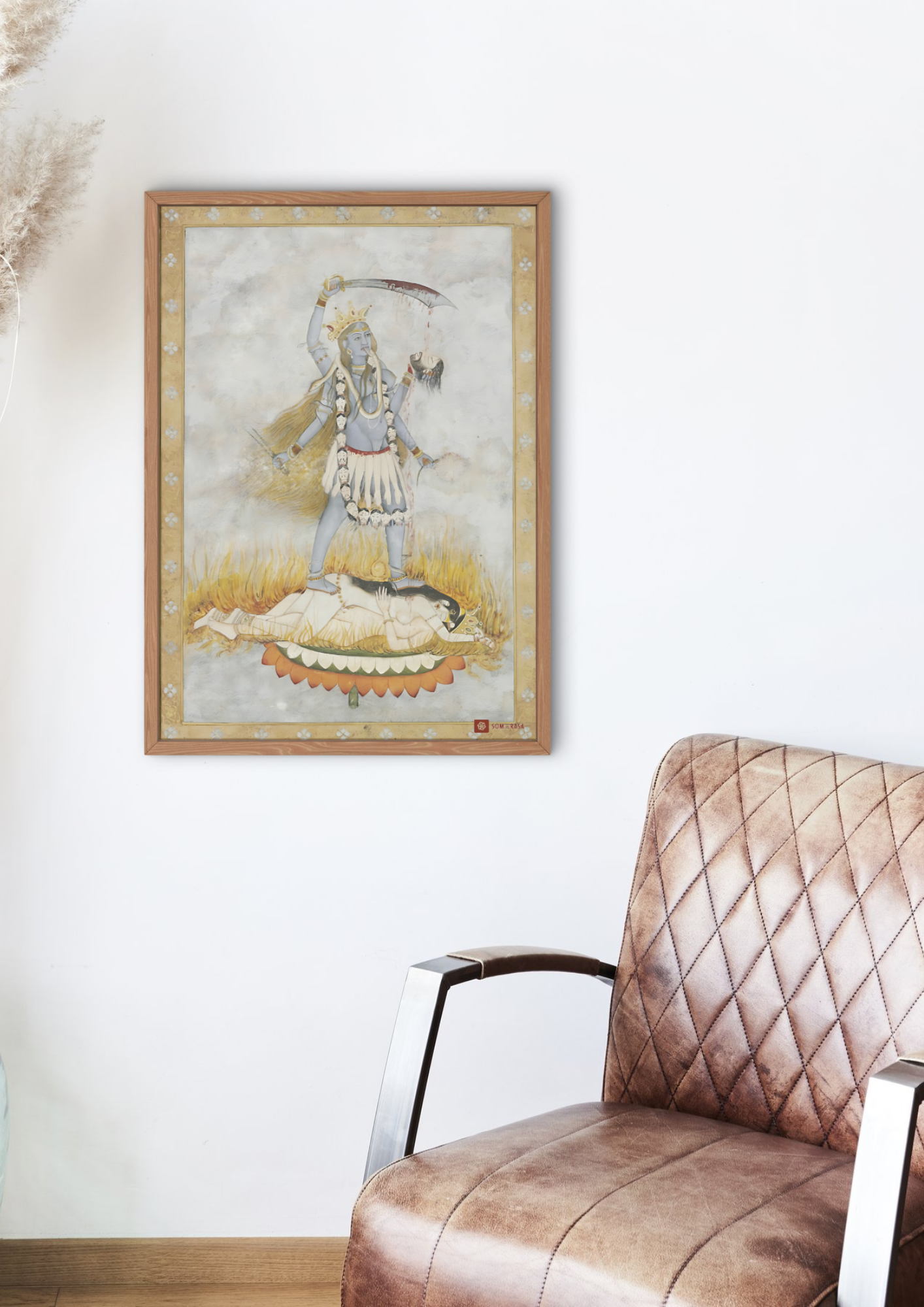 Kali in the Battlefield of Consciousness – Kangra School Masterpiece (A3 Poster)