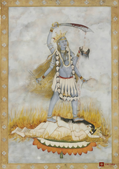 Kali in the Battlefield of Consciousness – Kangra School Masterpiece (A3 Poster)
