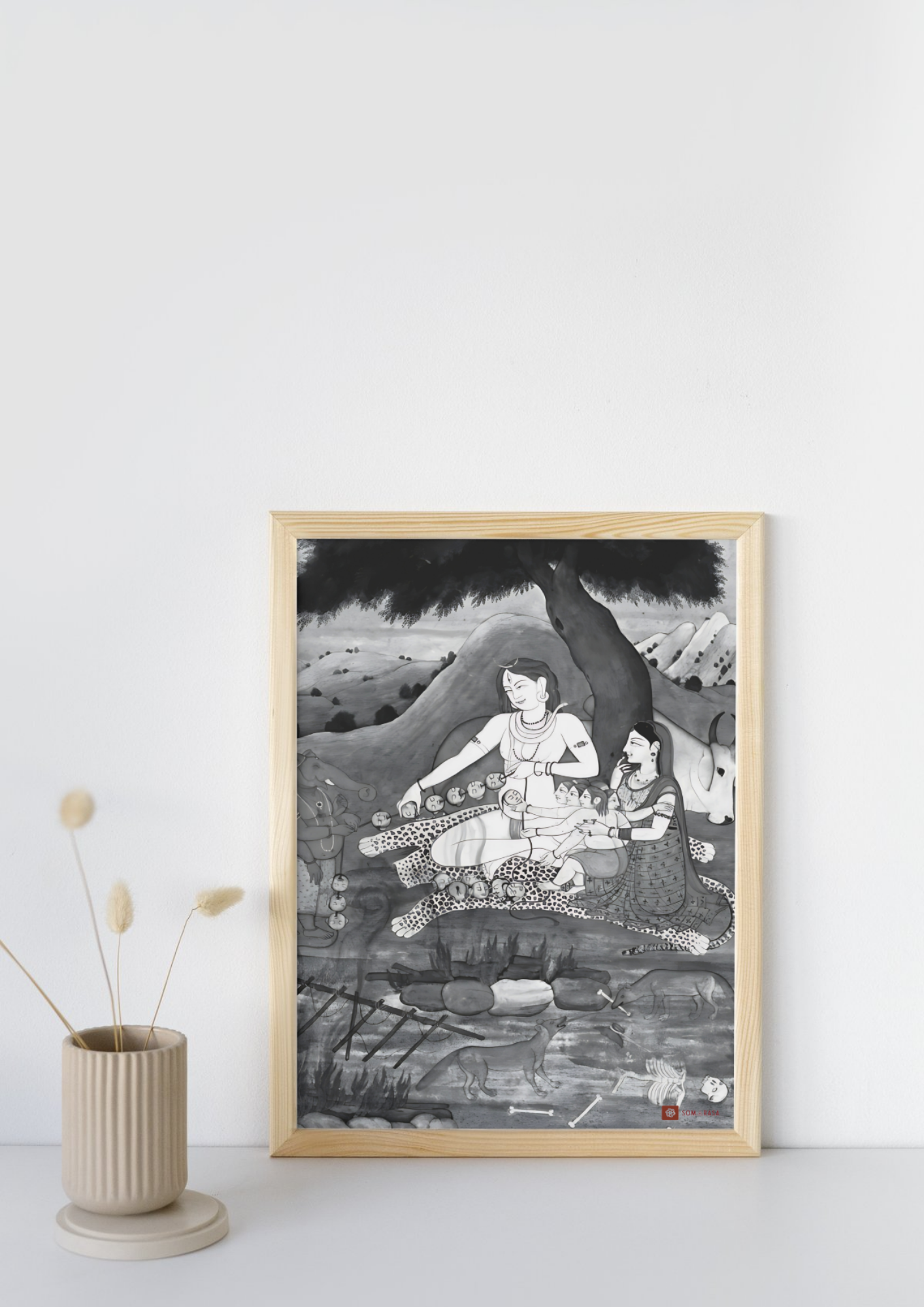 Shiva & Parvati – Weavers of Time and Liberation (A3 Poster)